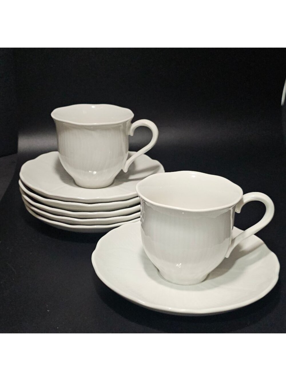 6 Mikasa Spring Magnolia Saucer Plates 6" dessert farmhouse cottage textured